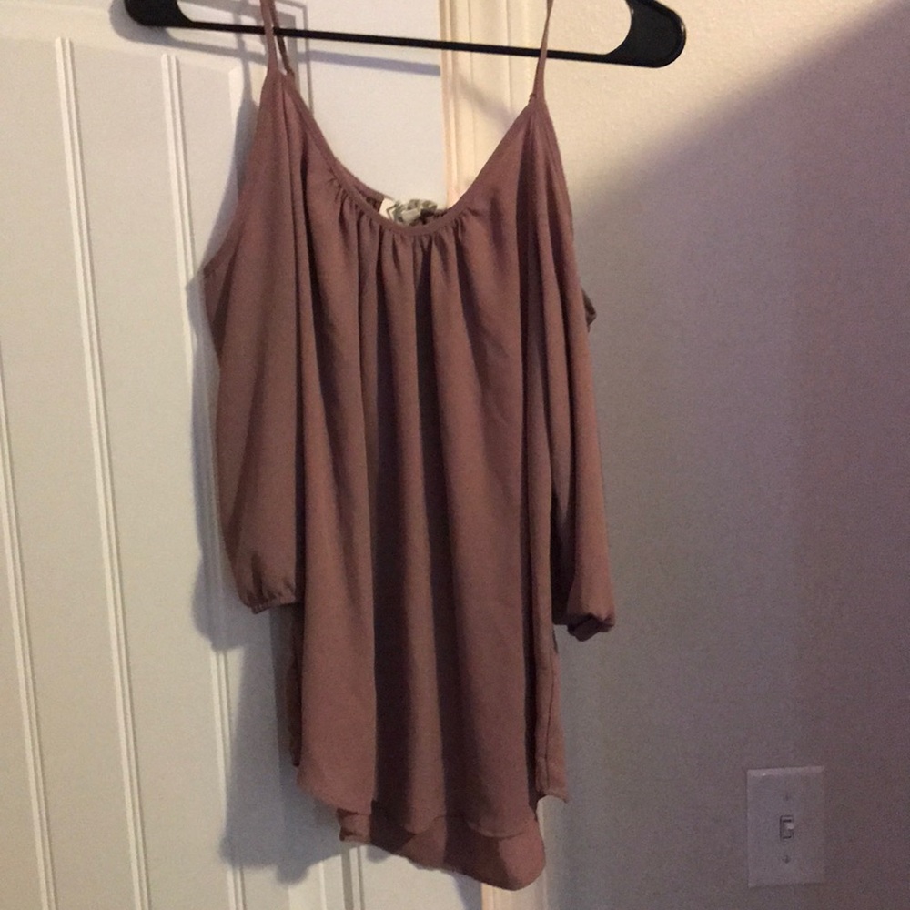 Pink off the shoulder top